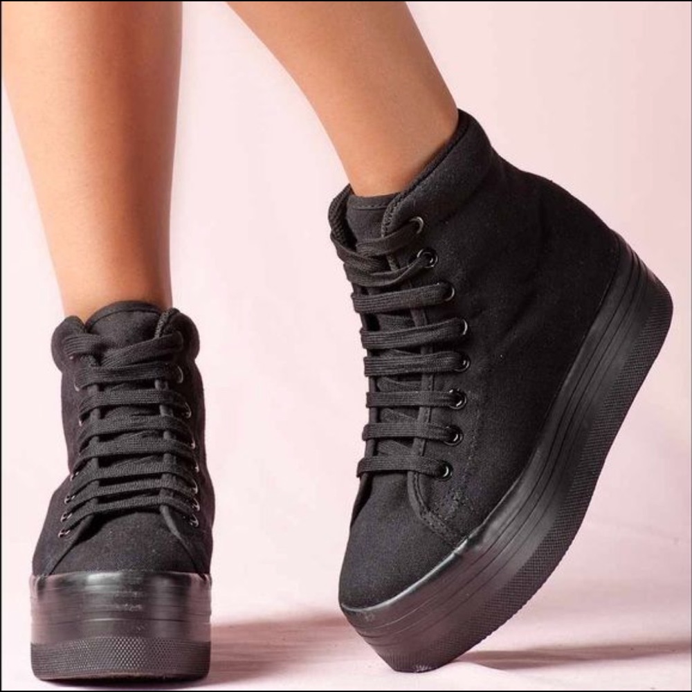 Jeffrey Campbell Black HOMG Platform Sneaker